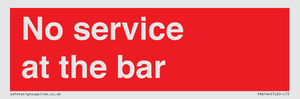 No service at the bar